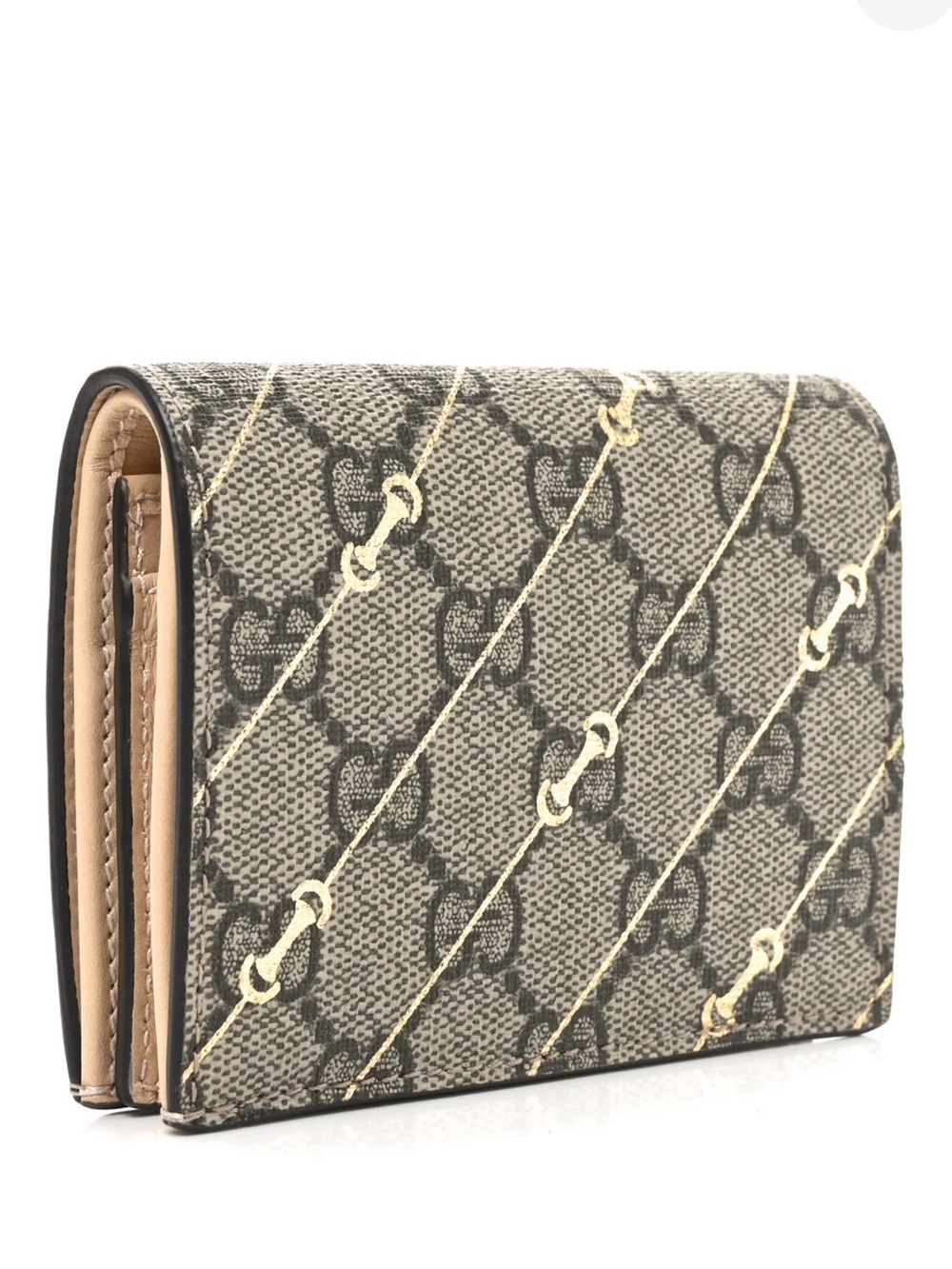 Gucci GG Supreme Wallet with Horsebit Print